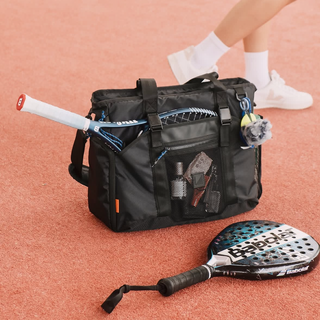 Custom Logo Sports Tote Bag Pickleball Tennis Handbag With Side Racket Holder Shoe Compartment for Gym Outdoor Travel Activities