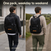 Advance Wholesale Minimalist Business Casual Backpack Large Capacity Travel Bag with Front Buckle Straps for Men