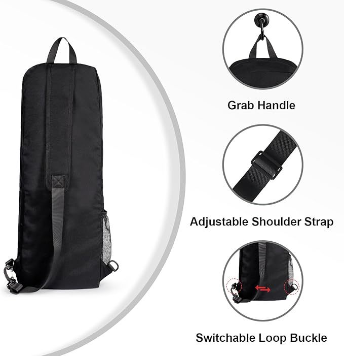 Durable Oxford Yoga Mat Bag with Polyester Lining Side Mesh Zipper Pocket External Wet Compartment Lightweight Waterproof