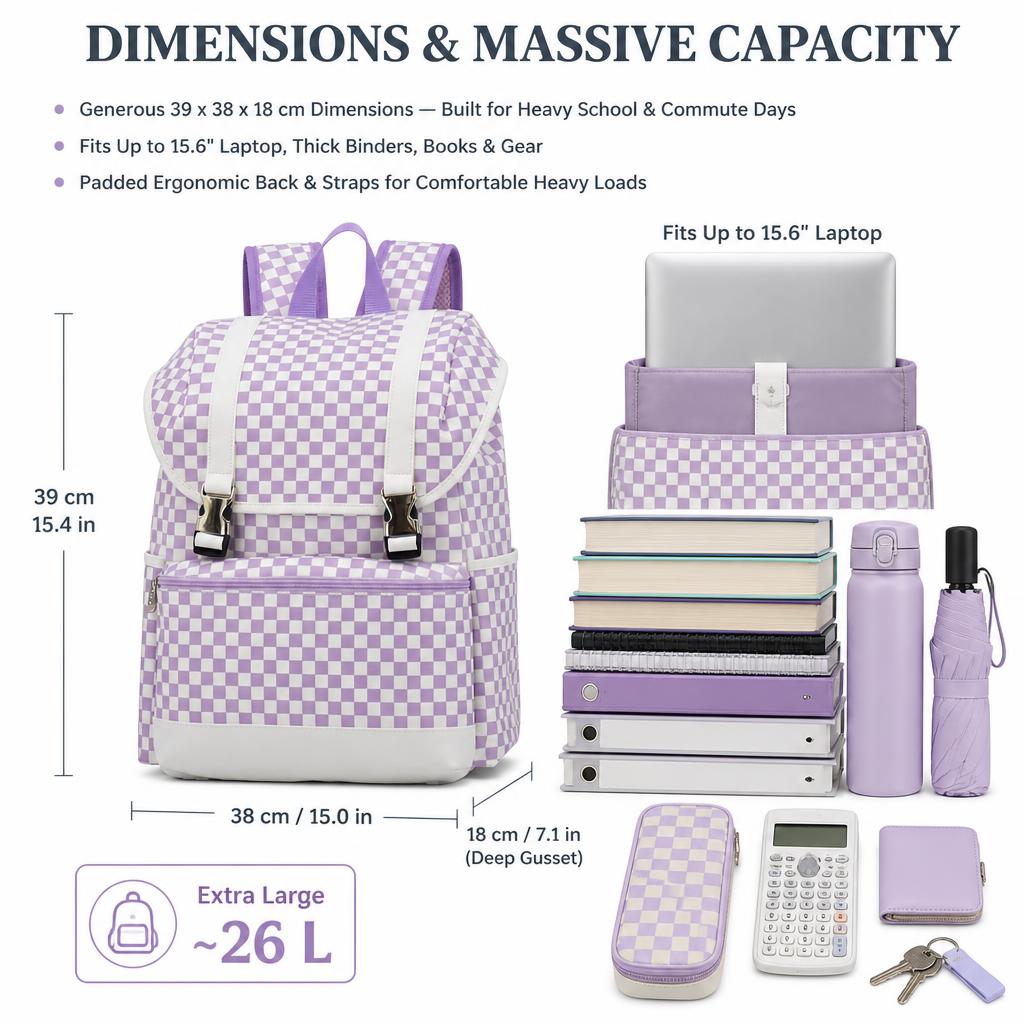 Advance Custom Large Capacity Student Backpack with 15.6 Inch Laptop Compartment Multi-Pocket School Bag for College Travel