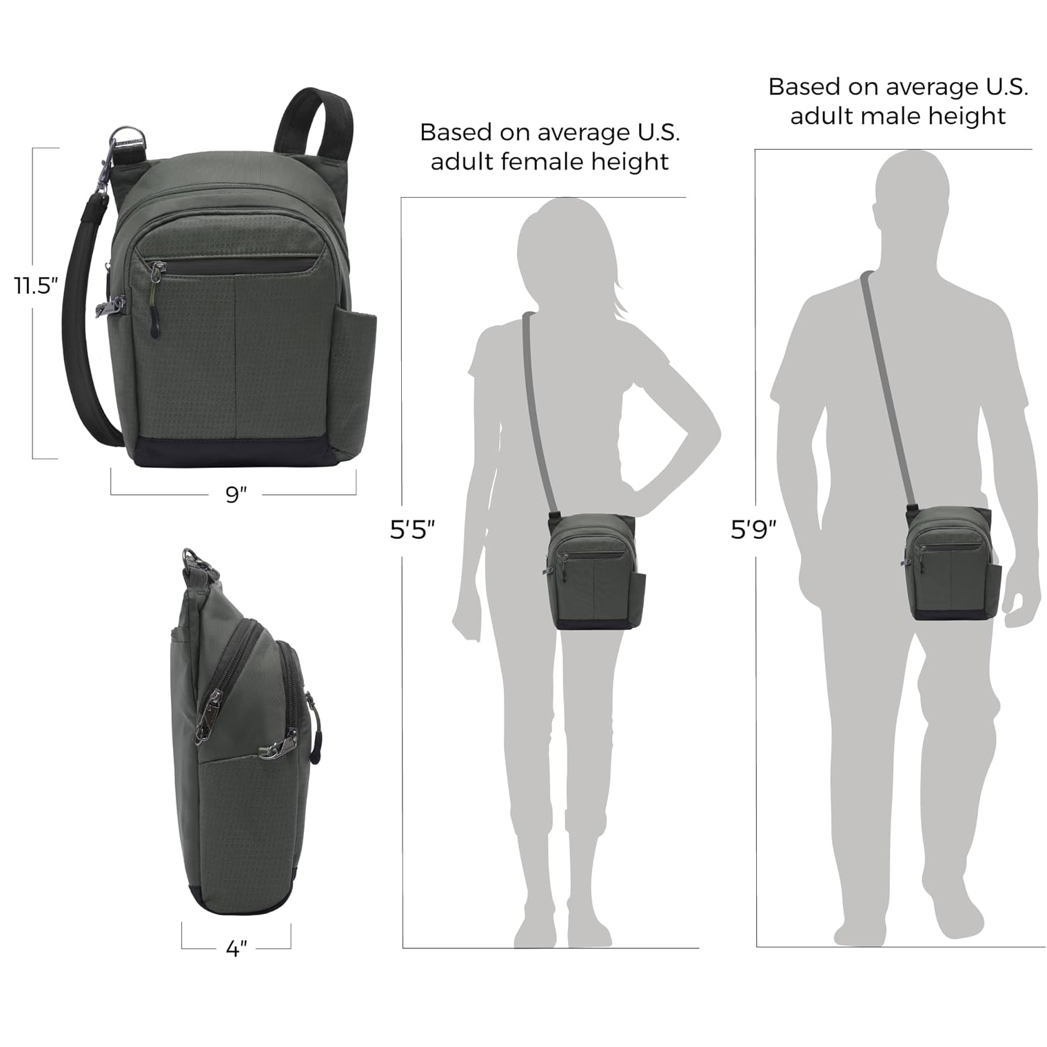 Customized Minimalist Retro Design Sling Bag Casual Sports Crossbody Bag Portable Rainproof Shoulder Bag for Outdoor Commute