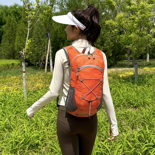 New Lightweight Waterproof Cycling Backpack for Men Women Multifunctional Hiking Daypack with Helmet Holder Mesh Side Pockets