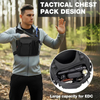 Men's Tactical Running Vest with Lightweight Waterproof Hydration Bladder Adjustable Backpack Straps Reflective Water Bag