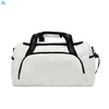 White Duffel Bag for Gym Travel Large Capacity Water-Resistant Sports Weekender Bag with Sherpa Shoulder Pad & Comfort Handle
