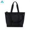 Large Capacity 2-in-1 Tote Bag with Detachable Shoulder Strap Waterproof PU Matte Black Handbag for Gym Office Travel Women Men