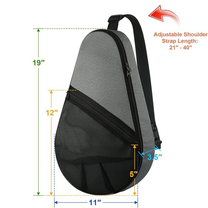 Racket Bag Padel Bag Pickleball Racket Lanyard Portable Gear Net Bag Single-Shoulder Tennis Backpack Water Resistant Custom