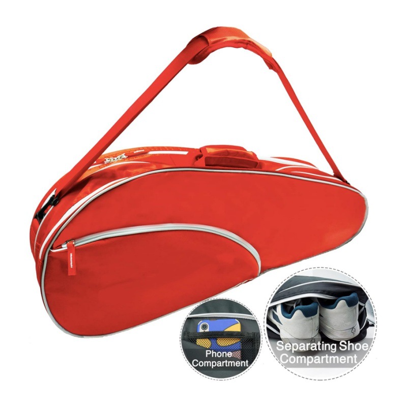 New Outdoor Tennis Racket Bag Water Resistant Lightweight Shoulder Bag for Badminton & Pickleball with Custom Logo Option