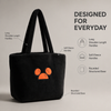Soft Fleece Tote Bag for Women Large Capacity Black Plush Shoulder Handbag Lightweight Casual Shopping Bag for Daily Use