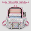 Custom Heart Print PVC School Backpack Lightweight Water-Resistant Fashion Backpack with Side Pockets for Teen Girls and Women