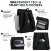 Water Resistant Roll Top Business Travel Backpack Fits 15.6 Inch Laptop Under Seat Friendly Commuter Bag with Anti-Theft Pocket