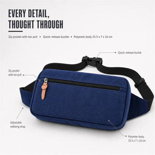 Factory Wholesale Custom 2-in-1 Convertible Crossbody Waist Bag with Quick-Release Buckle for Outdoor Activities