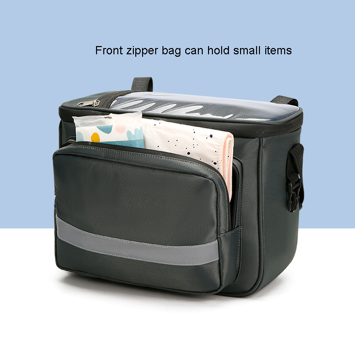 Custom Waterproof Bicycle Front Hanging Bag with Touch Screen Phone Window Large Capacity Crossbody Bag for Outdoor Riding