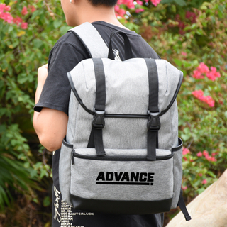 Custom Logo Large Capacity 17 Inch Laptop Backpack Men Business Travel Bag Polyester Casual Daypack with Flap Closure