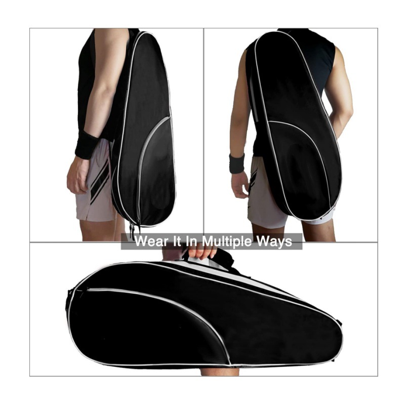 New Outdoor Tennis Racket Bag Water Resistant Lightweight Shoulder Bag for Badminton & Pickleball with Custom Logo Option