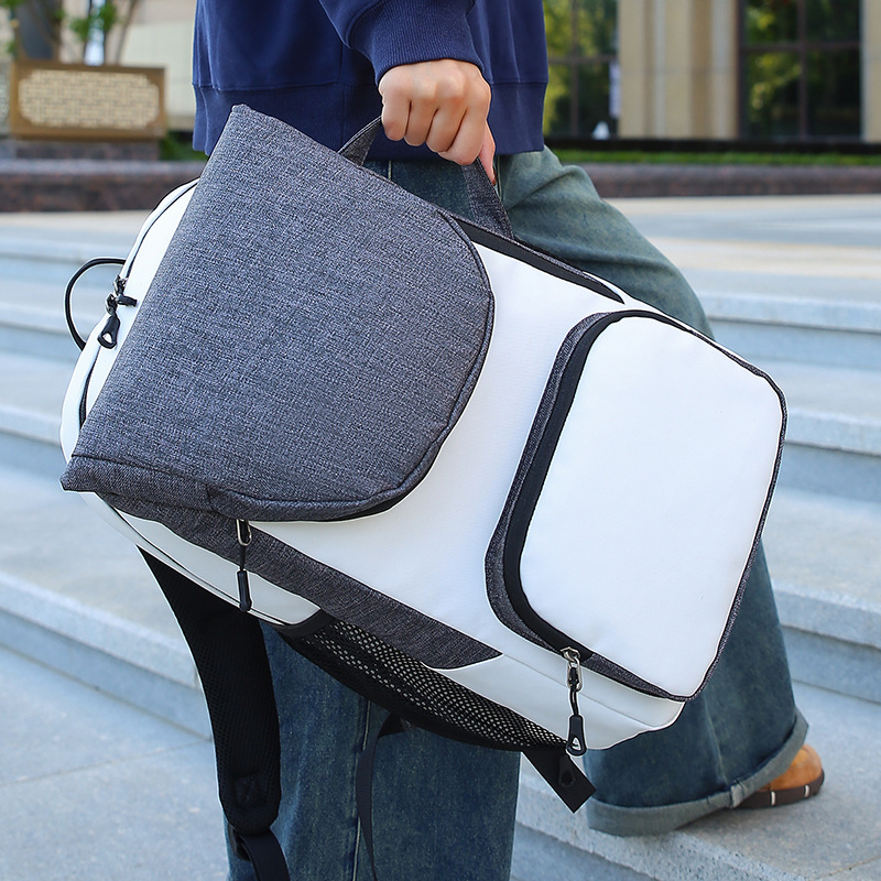 Functional Tennis Badminton Racket Bag Large-Capacity Waterproof Laptop Backpack Portable Design Fashion Casual Shoe Compartment