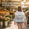 Custom Heart Print PVC School Backpack Lightweight Water-Resistant Fashion Backpack with Side Pockets for Teen Girls and Women