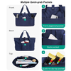 Wholesale Customized 20L Foldable Tote Bag Lightweight Water-resistant Solid Color Shoulder Bag for Ladies' Daily Shopping