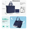 Wholesale Customized 20L Foldable Tote Bag Lightweight Water-resistant Solid Color Shoulder Bag for Ladies' Daily Shopping