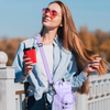 Custom Portable Drawstring Water Bottle Crossbody Bag Lightweight Insulated Water Cup Handbag with Multiple Storage Pockets