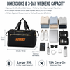 OEM ODM 35L Airline Carry-On Travel Duffel Bag with Wet Dry Compartment Large Capacity Weekender Gym Bag