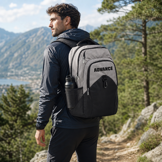 Advance Fashion Casual Sports Backpack for Men Large Capacity Travel Bag with Carabiner Hook Water-Repellent Outdoor Daypack 