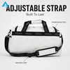 White Duffel Bag for Gym Travel Large Capacity Water-Resistant Sports Weekender Bag with Sherpa Shoulder Pad & Comfort Handle
