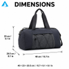 Navy Blue Gym Duffel Bag Water Resistant Nylon Travel Weekender Bag with Detachable Strap Shoe Compartment for Men Women