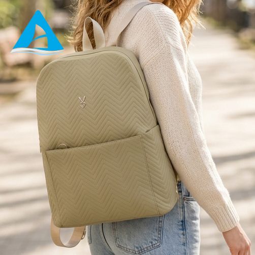 Factory Custom Solid-Color Nylon Women Backpacks with Zipper Closure Lightweight and Fashionable for Students 