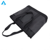 Large Capacity 2-in-1 Tote Bag with Detachable Shoulder Strap Waterproof PU Matte Black Handbag for Gym Office Travel Women Men
