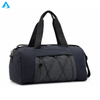 Navy Blue Gym Duffel Bag with Shoe Compartment Water Resistant Nylon Travel Weekender Bag with Detachable Strap for Men Women