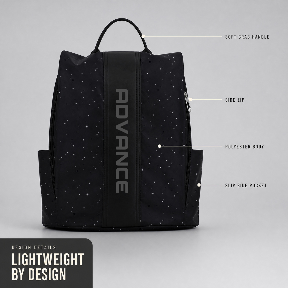 Airline Approved Carry-On Backpack with Laptop Sleeve Custom Lightweight Star Print Polyester Travel Daypack for Women