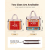 Custom New Lightweight Double Deck Insulated Lunch Bag Portable Large Capacity Leakproof Thermal Cooler Tote Bag for Picnic