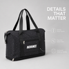 Trendy Large Capacity Travel Tote Bag Star Print Nylon Weekender Bag with Zipper Pockets Expandable Bottom for Overnight Trips