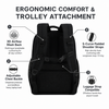 Airline Approved Carry on Business Travel Laptop Backpack with Luggage Strap Lightweight Personal Item Bag for Men Women