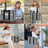 Fashion Waterproof Checkerboard Pattern Women's Tote Bag with Large Capacity Multi-Pocket Portable Weekender Travel Handbag