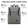 Dual Curved Front Zippers Laptop Backpack Custom Logo Water Repellent Business Commuter Daypack for Work Travel