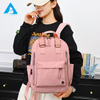 Large Capacity Waterproof Canvas Backpack with Polyester Lining Simple Versatile Unisex Travel Bag for All Seasons