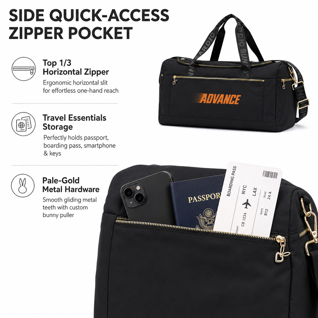 OEM ODM 35L Airline Carry-On Travel Duffel Bag with Wet Dry Compartment Large Capacity Weekender Gym Bag