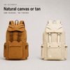 Customizable Cotton Canvas Backpack Vintage Large Capacity Laptop Backpack with Multiple Pockets for Travel School Use