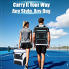Advance 33L Water Resistant Pickleball Tennis Racket Sports Backpack Zipper Closure Separate Shoe Compartment Laptop Sleeve