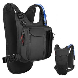Men's Tactical Running Vest with Lightweight Waterproof Hydration Bladder Adjustable Backpack Straps Reflective Water Bag