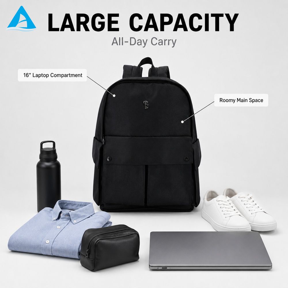 Wholesale Custom Water Resistant Nylon Business Laptop Backpack 16 Inch Computer Bag for Travel Office Commute Men Women