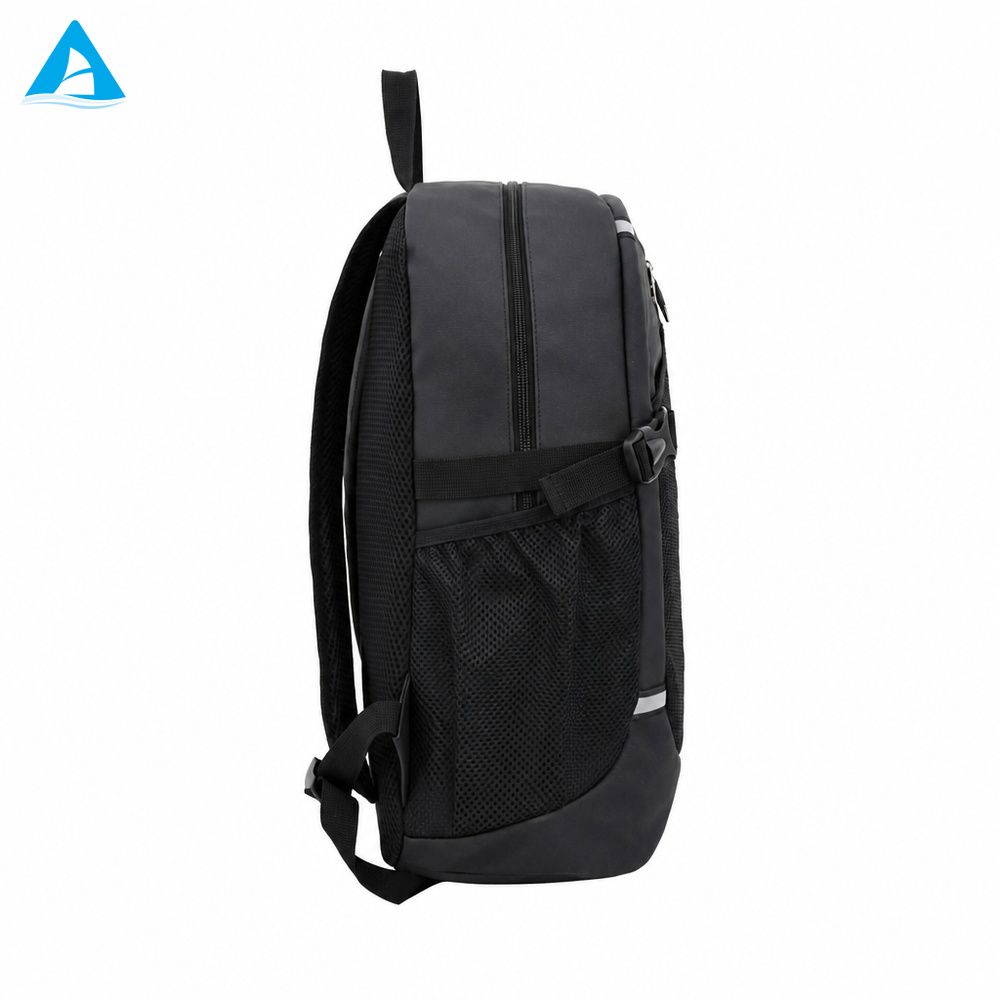 Wholesale Custom Durable PU Outdoor Backpack Reflective Trim Laptop Water Resistant Sports Daypack Bungee Cord Hiking Travel