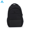 Classic Black 14 Inch Laptop Backpack 3 Compartment Durable Nylon Business Office Bag with Bottle Pockets for School Commute Men