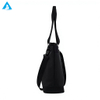 Large Capacity 2-in-1 Tote Bag with Detachable Shoulder Strap Waterproof PU Matte Black Handbag for Gym Office Travel Women Men