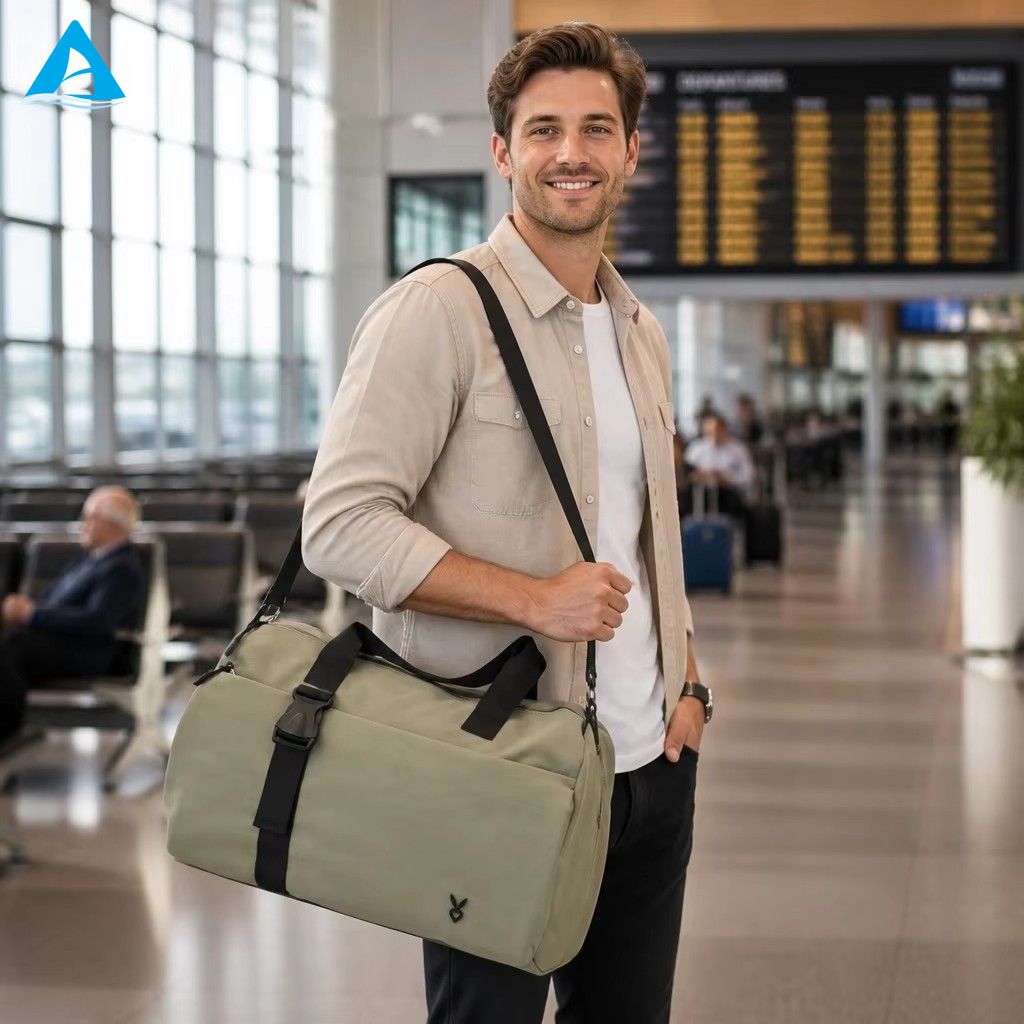 Men's & Women's Nylon Portable Lightweight Carry-On Sports Fitness Gym Travel Bag-Large Capacity Luggage for Business Trips