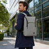 Dual Curved Front Zippers Laptop Backpack Custom Logo Water Repellent Business Commuter Daypack for Work Travel