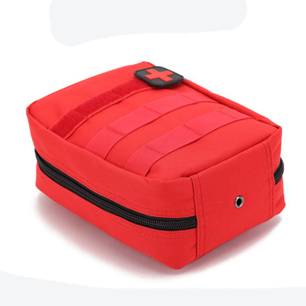 High Quality Tactical Molle Medical Pouch First Aid Kit Bag Polyester IFAK Trauma Pouch Cross Patch Quick Release Double Zipper