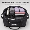Trendy Large Capacity Travel Tote Bag Star Print Nylon Weekender Bag with Zipper Pockets Expandable Bottom for Overnight Trips