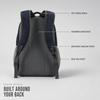Custom Logo Men's Lightweight Polyester Business Commuting Backpack with Mesh Side Pockets for School Office and Weekend Travel